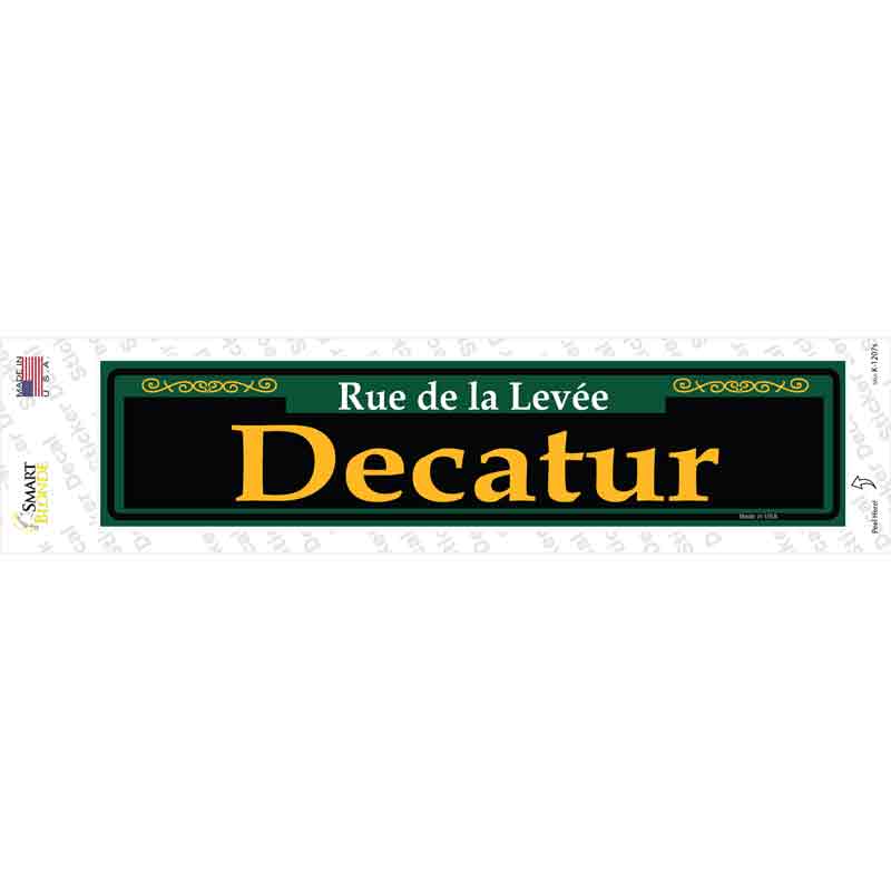 Decatur Green Novelty Narrow Sticker Decal