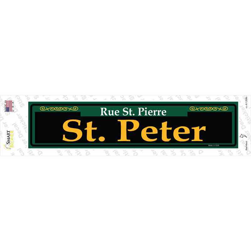 St. Peter Green Novelty Narrow Sticker Decal | Smart Blonde