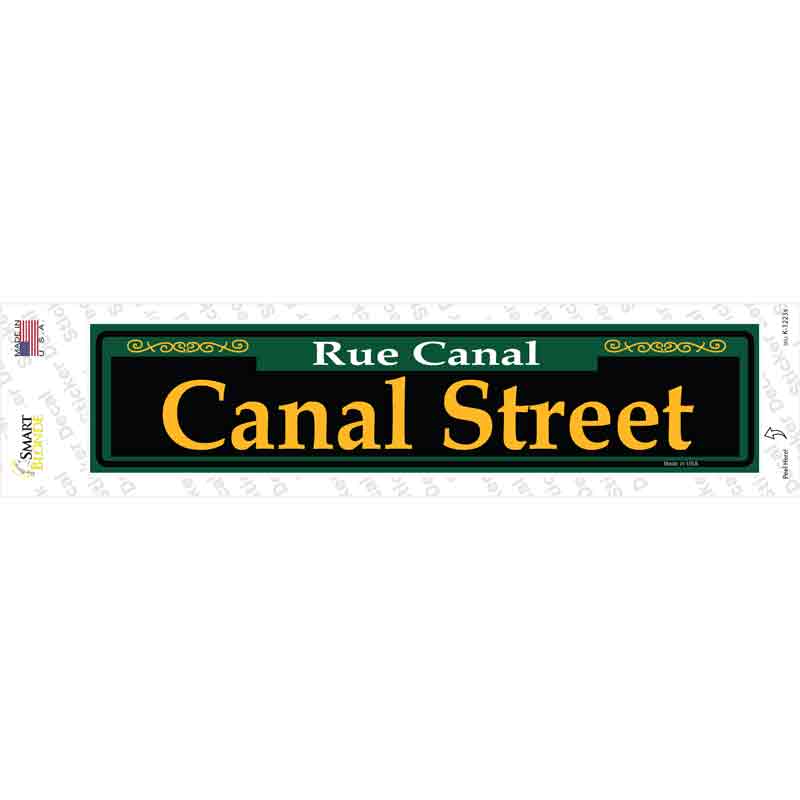 Canal Street Green Novelty Narrow Sticker Decal | Smart Blonde