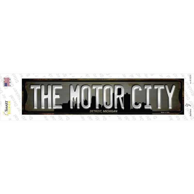 Detroit Michigan The Motor City Novelty Narrow Sticker Decal | Smart Blonde