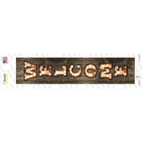 Welcome Vertical Bulb Lettering Novelty Narrow Sticker Decal