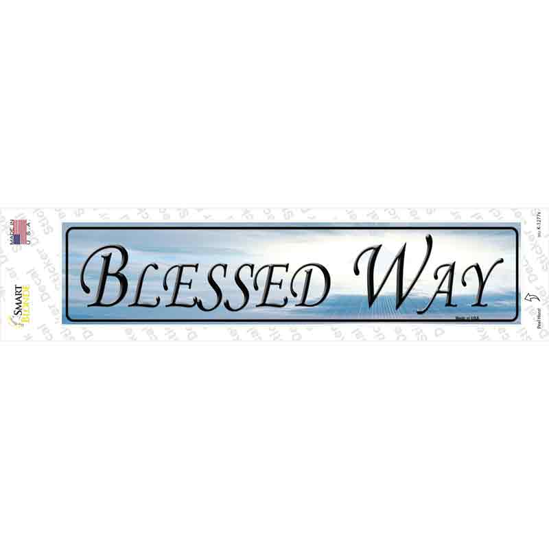 Blessed Way Novelty Narrow Sticker Decal