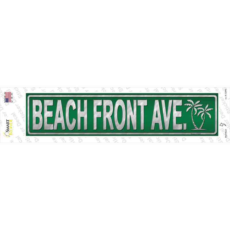 Beach Front Ave Novelty Narrow Sticker Decal Small