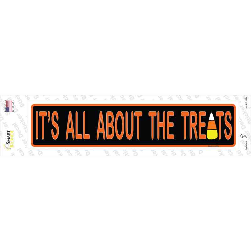 Its All About the Treats Novelty Narrow Sticker Decal Small