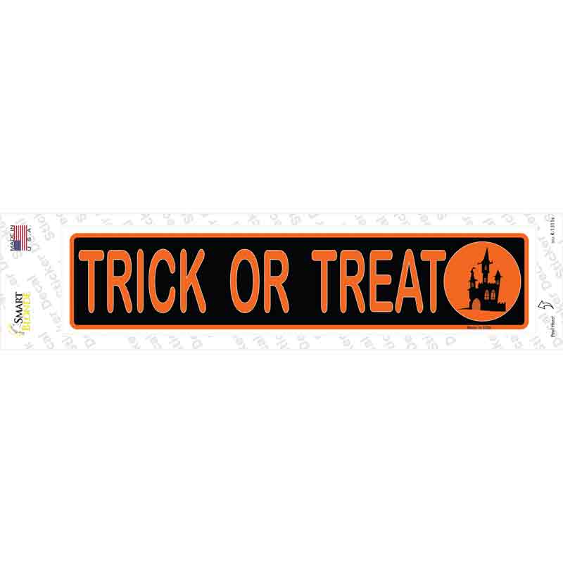 Trick Or Treat Novelty Narrow Sticker Decal Small