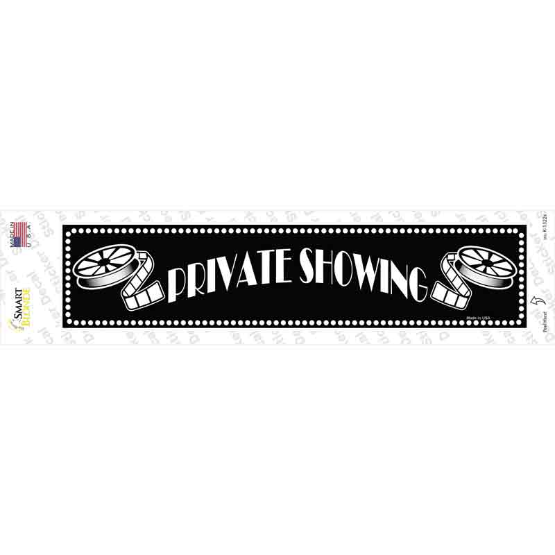 Private Showing Home Theater Novelty Narrow Sticker Decal