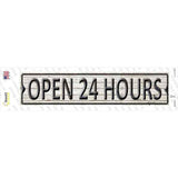 Open 24 Hours Novelty Narrow Sticker Decal