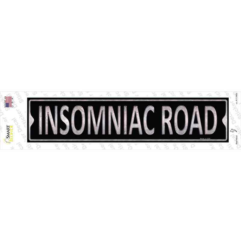 Insomniac Road Novelty Narrow Sticker Decal