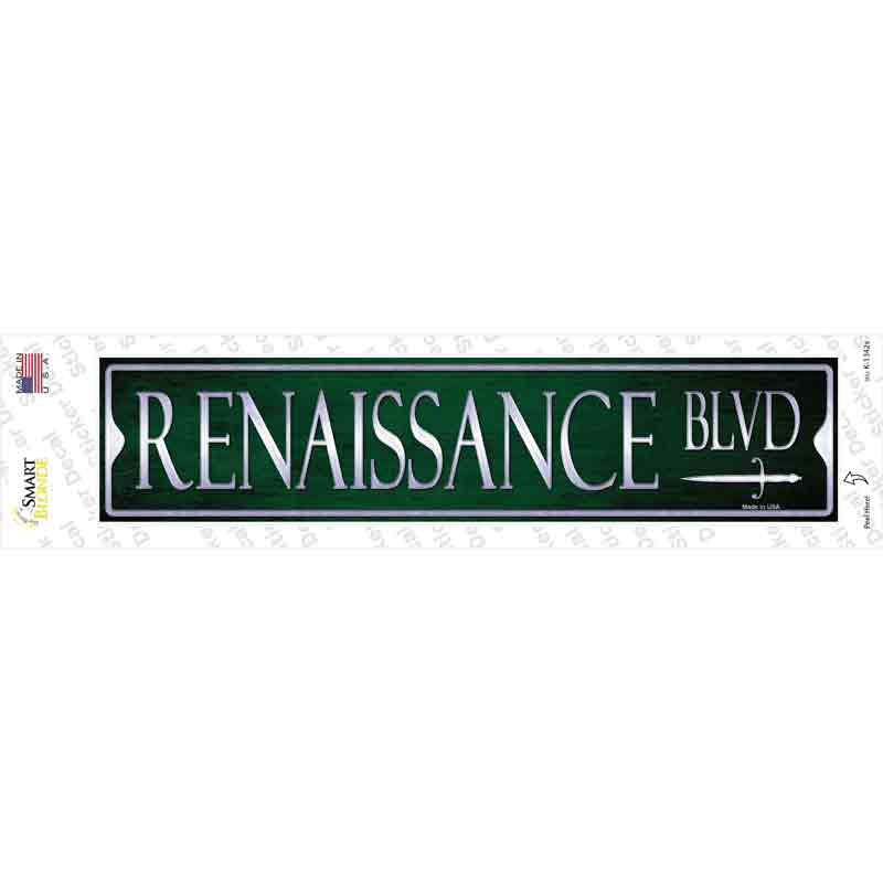 Renaissance Blvd Novelty Narrow Sticker Decal