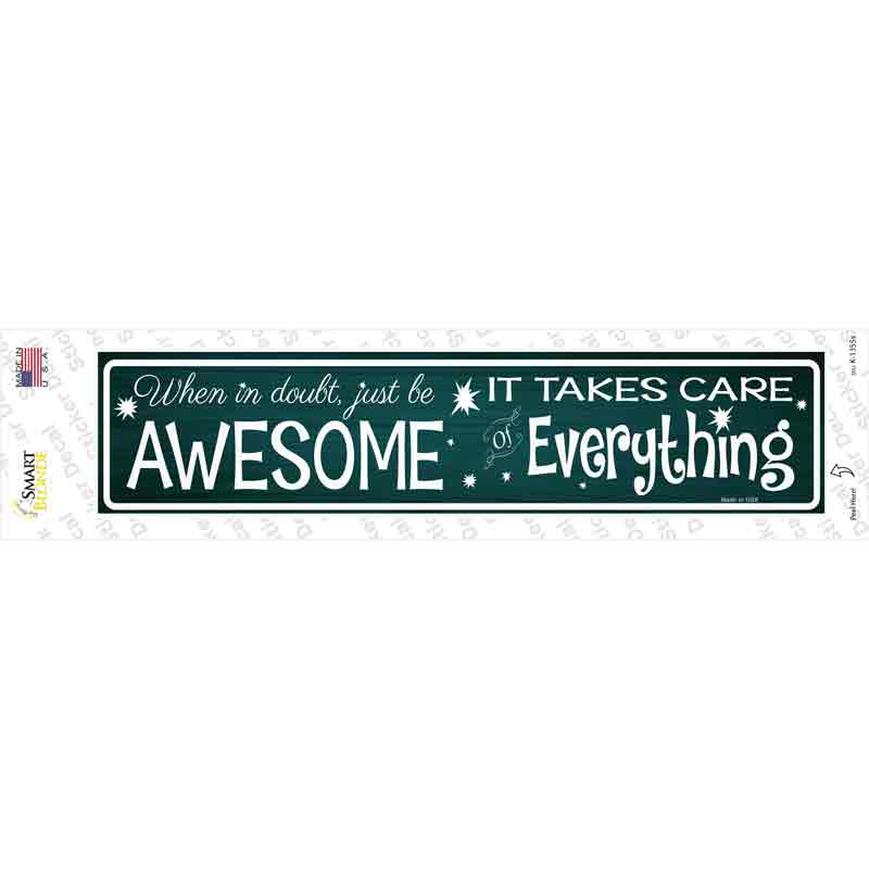 When In Doubt Novelty Narrow Sticker Decal