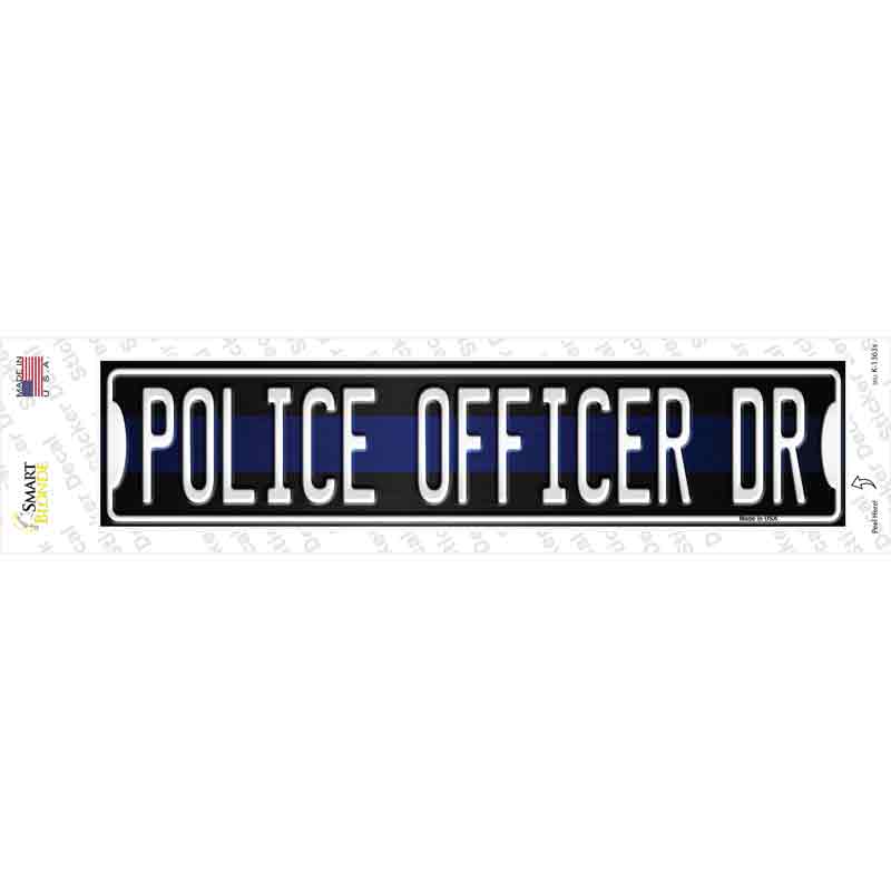 Police Officer Dr Novelty Narrow Sticker Decal Small