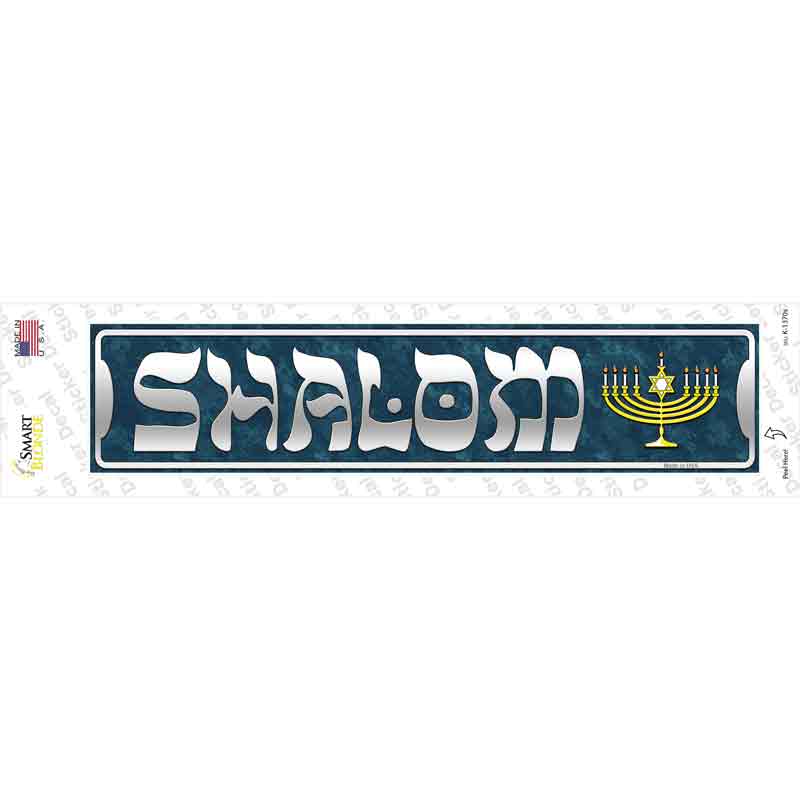 Shalom Novelty Narrow Sticker Decal Small