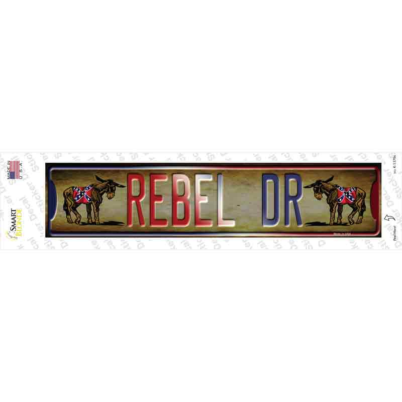 Rebel Drive Novelty Narrow Sticker Decal Small