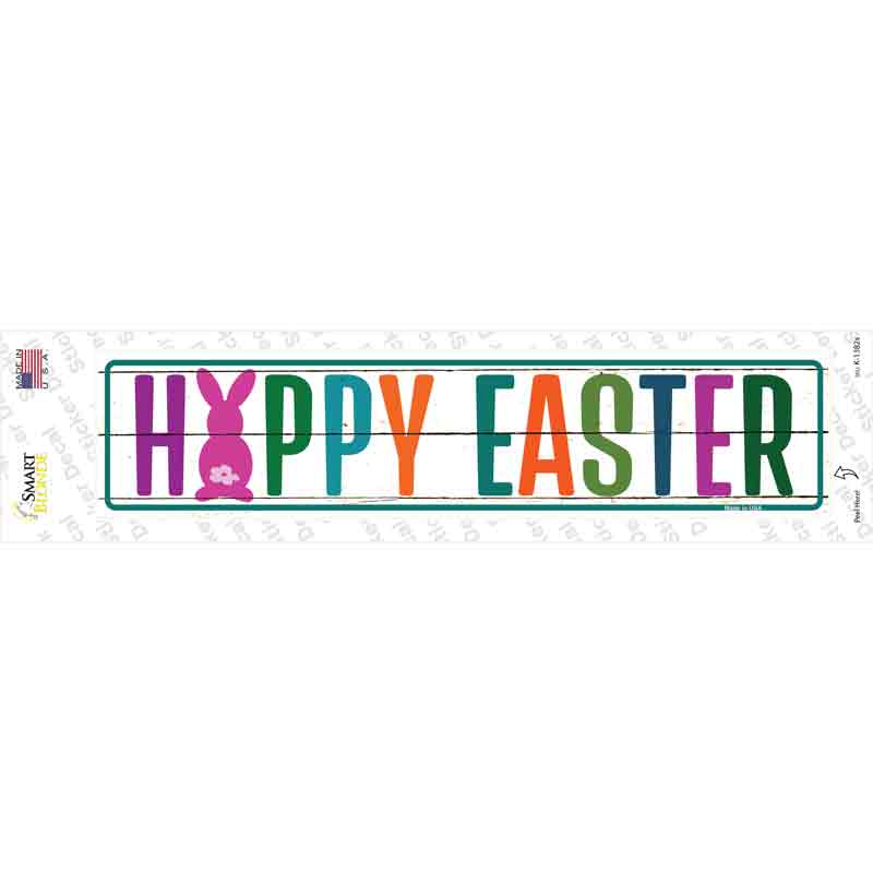 Happy Easter Novelty Narrow Sticker Decal Small