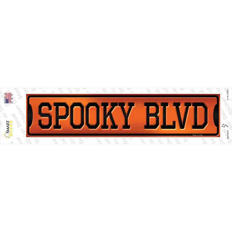 Spooky Blvd Novelty Narrow Sticker Decal Small