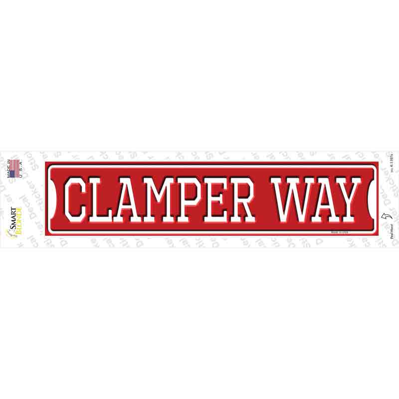 Clamper Way Novelty Narrow Sticker Decal