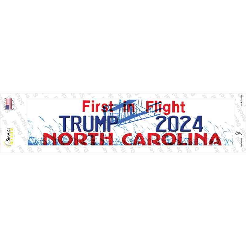 North Carolina Trump 2024 Novelty Narrow Sticker Decal Small