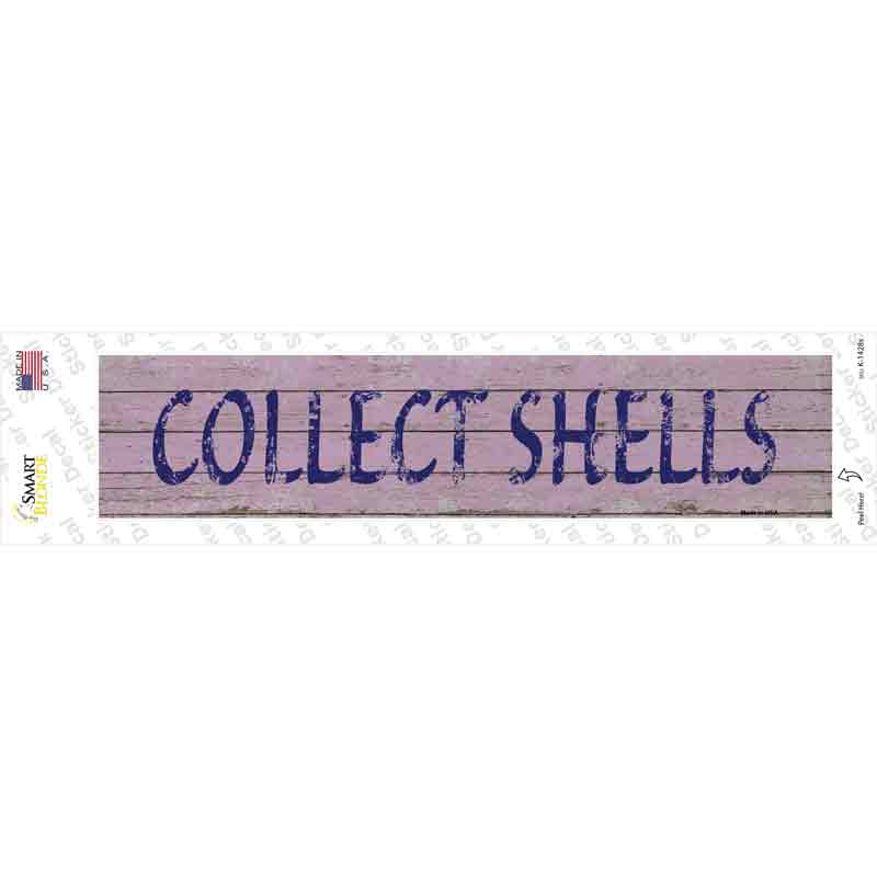 Collect Shells Novelty Narrow Sticker Decal Small