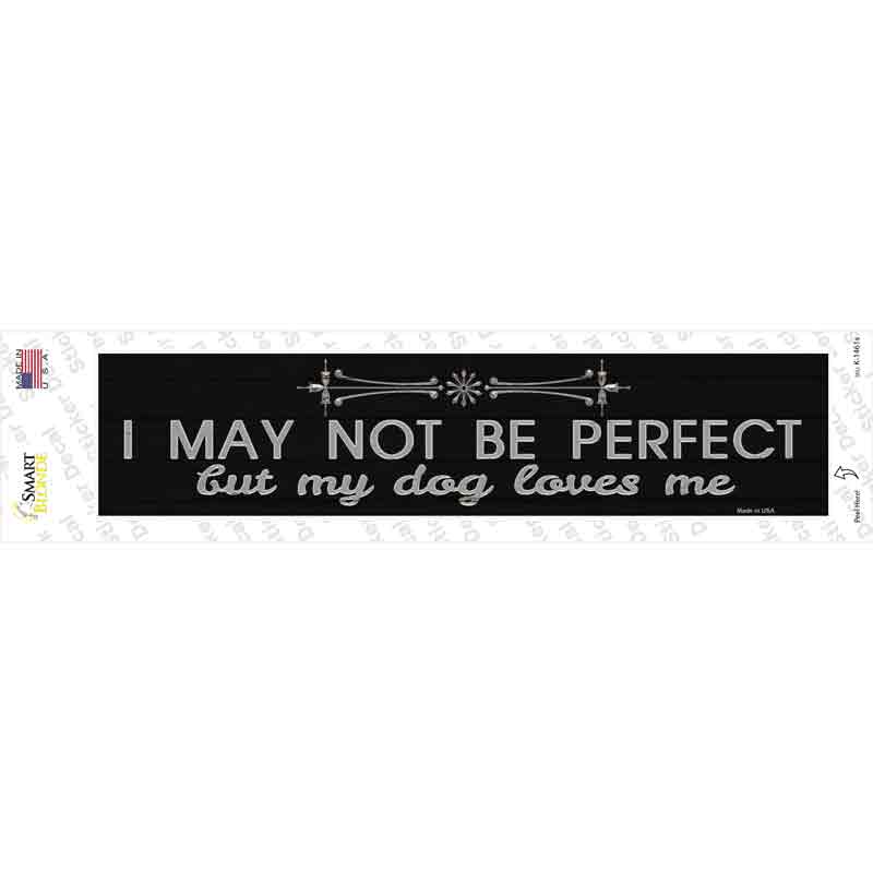 My Dog Loves Me Novelty Narrow Sticker Decal Small