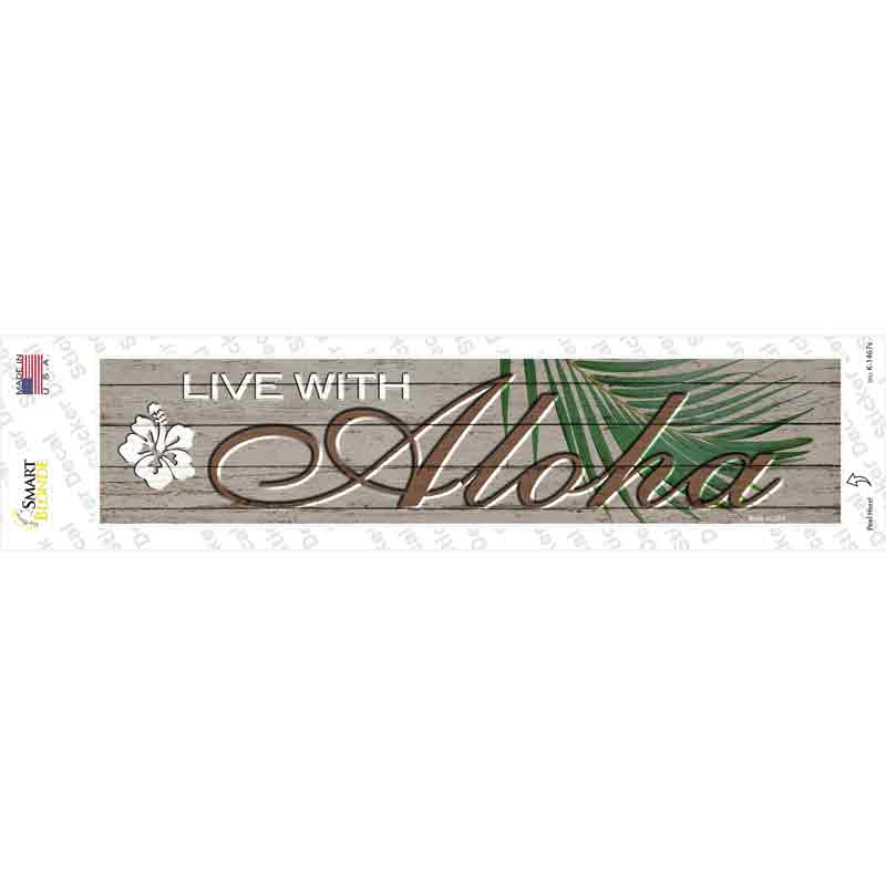 Live With Aloha Novelty Narrow Sticker Decal
