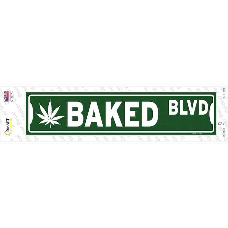 Baked Blvd Novelty Narrow Sticker Decal Small