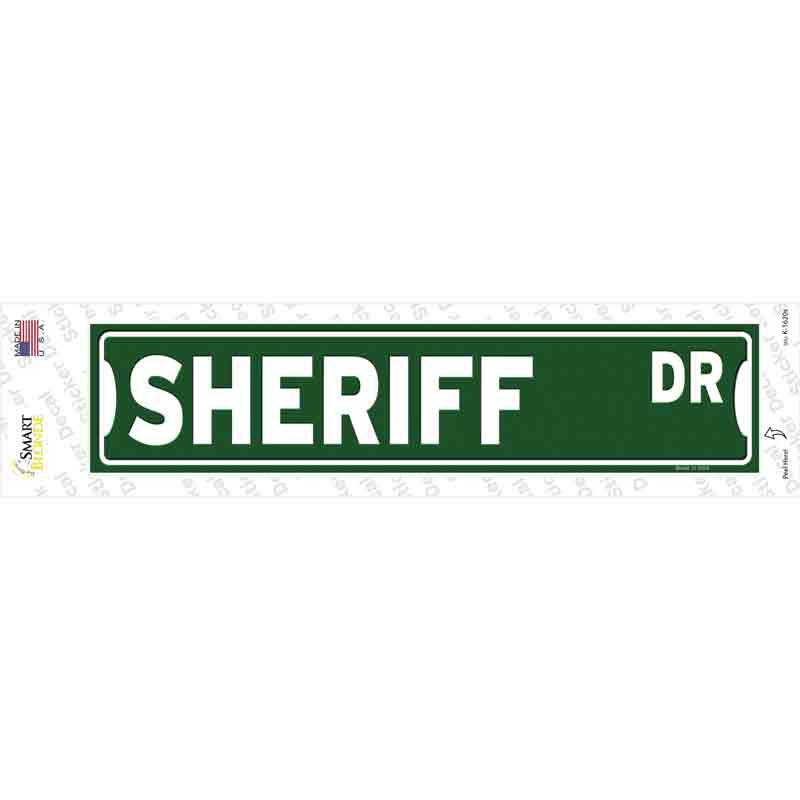 Sheriff Dr Novelty Narrow Sticker Decal Small