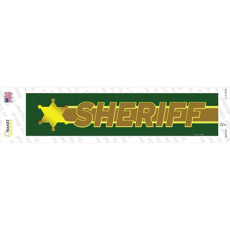 Sheriff Thin Brown Line Novelty Narrow Sticker Decal Small