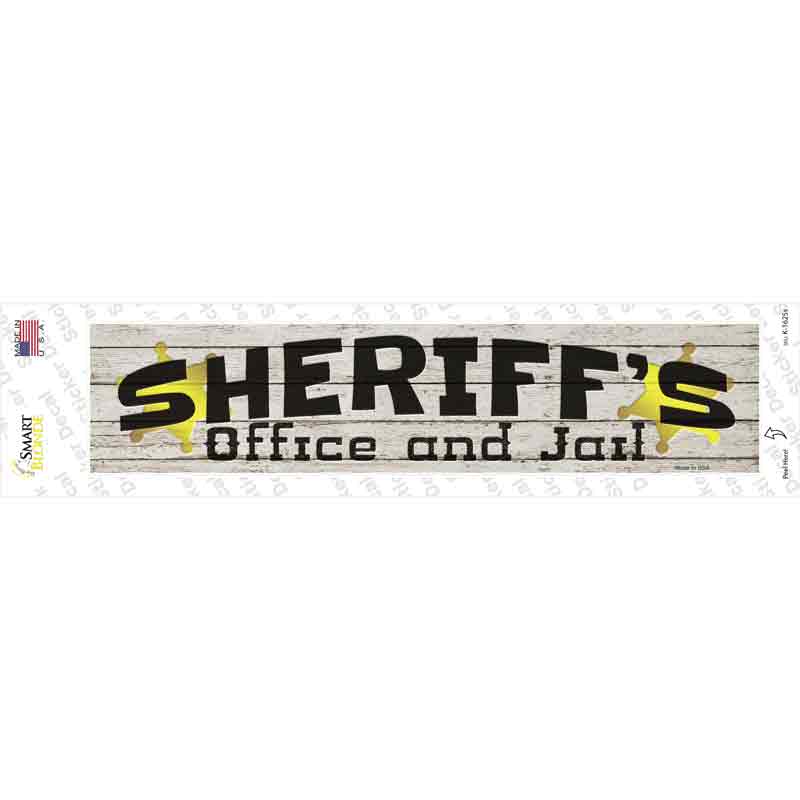 Sheriffs Office and Jail Novelty Narrow Sticker Decal Small