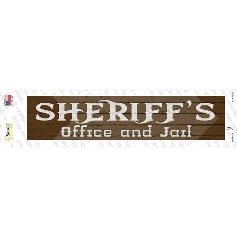 Sheriffs Office and Jail Brown Novelty Narrow Sticker Decal Small