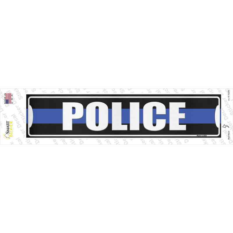 Police Blue Line Novelty Narrow Sticker Decal Small