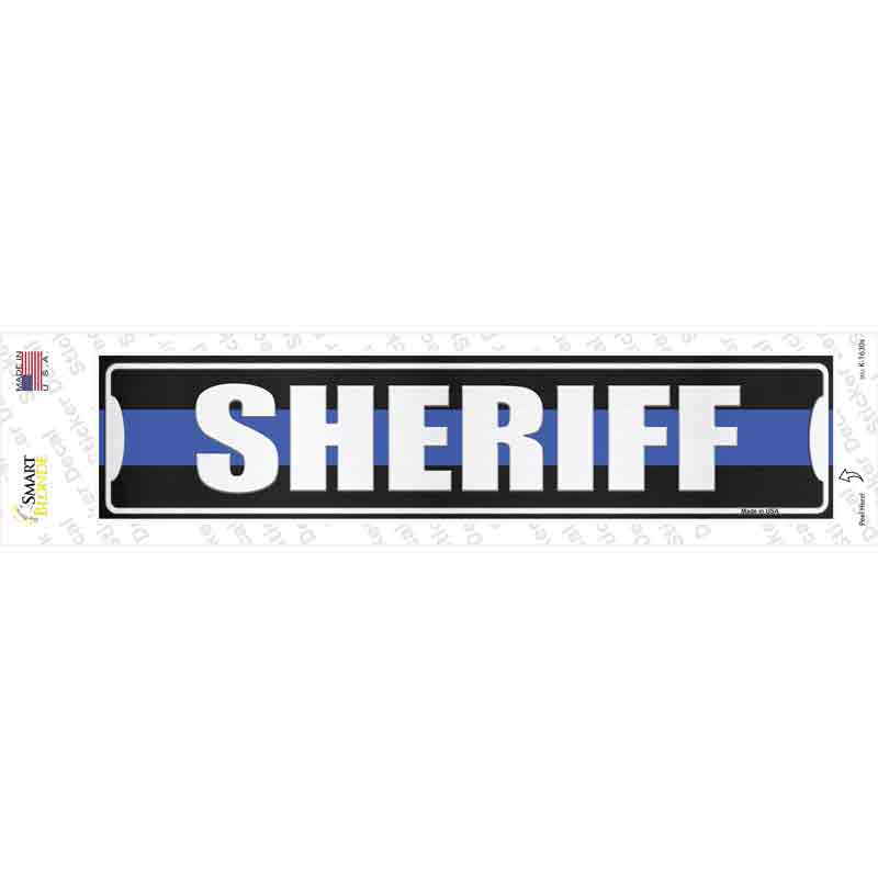 Sheriff Blue Line Novelty Narrow Sticker Decal