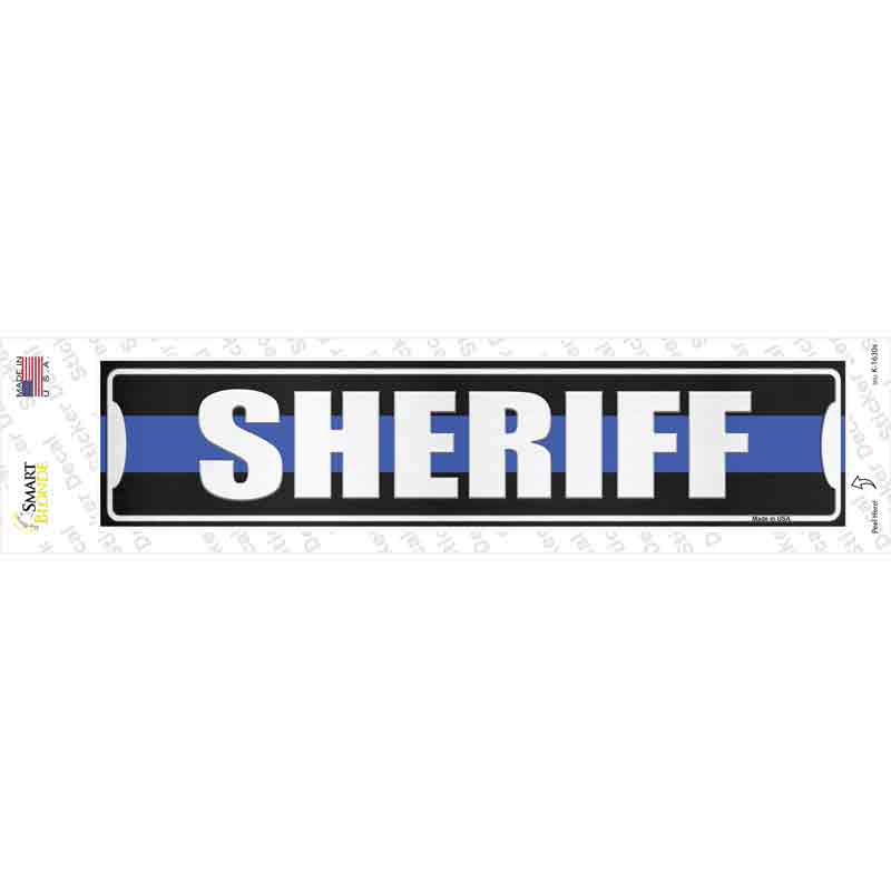 Sheriff Blue Line Novelty Narrow Sticker Decal Small