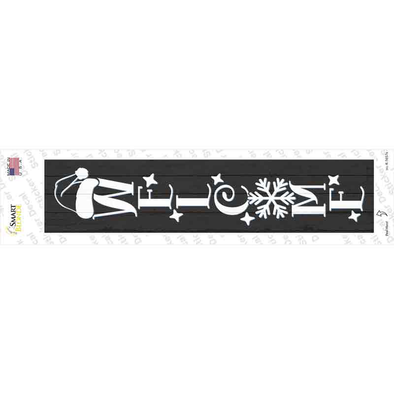 Welcome Hat Black Novelty Narrow Sticker Decal