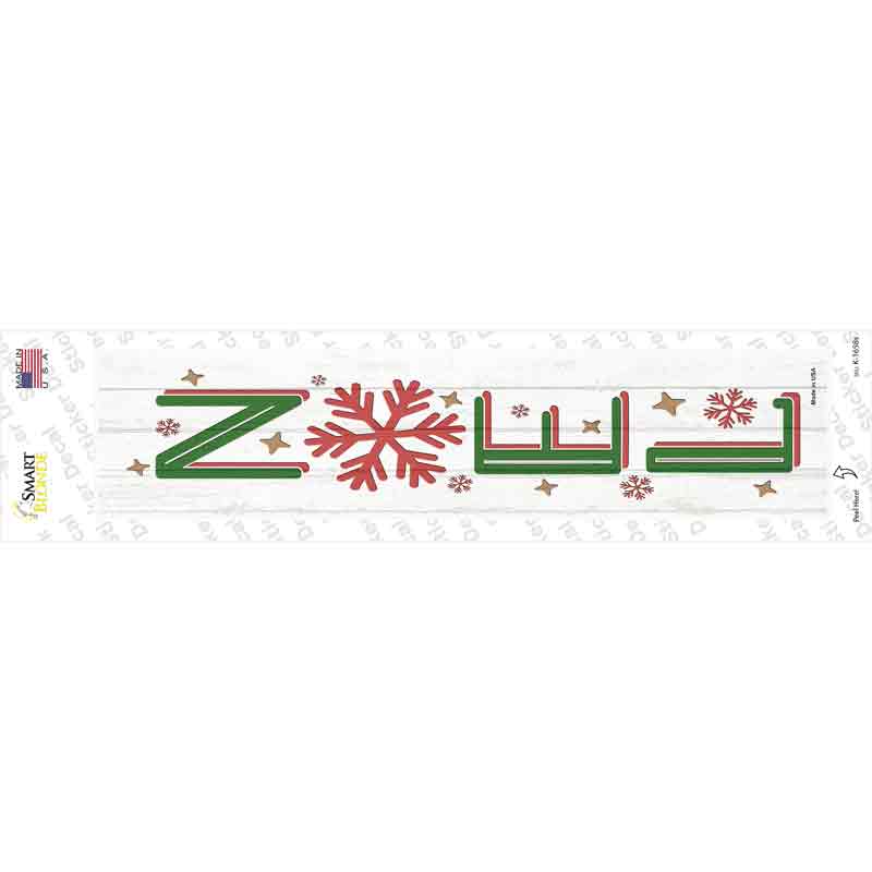 Noel White Novelty Narrow Sticker Decal