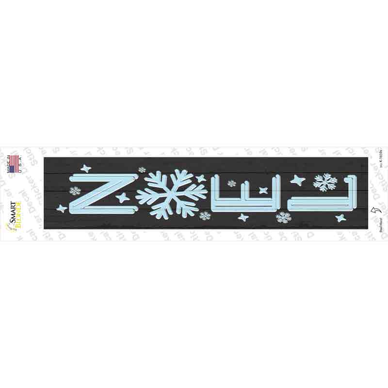 Noel Black Novelty Narrow Sticker Decal