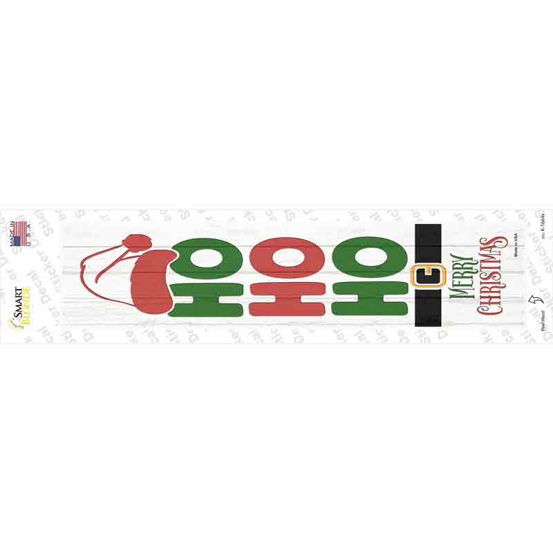Ho Ho Ho White Novelty Narrow Sticker Decal