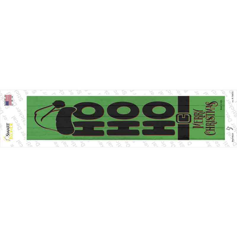Ho Ho Ho Green Vertical Novelty Narrow Sticker Decal