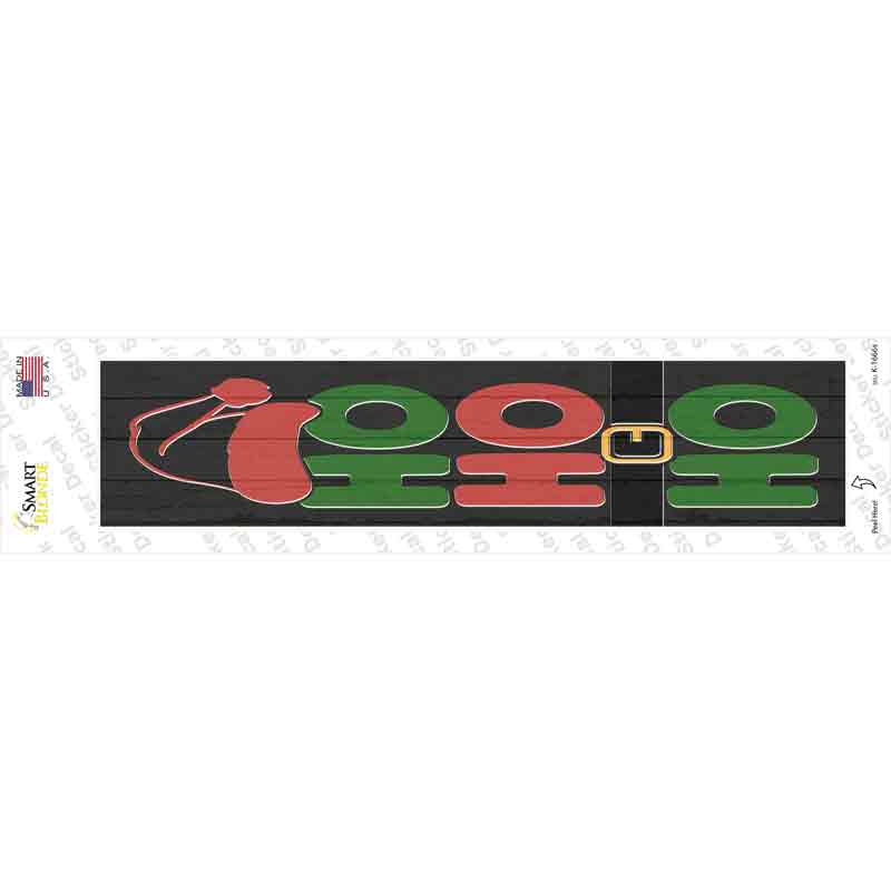 Ho Ho Ho Black Novelty Narrow Sticker Decal