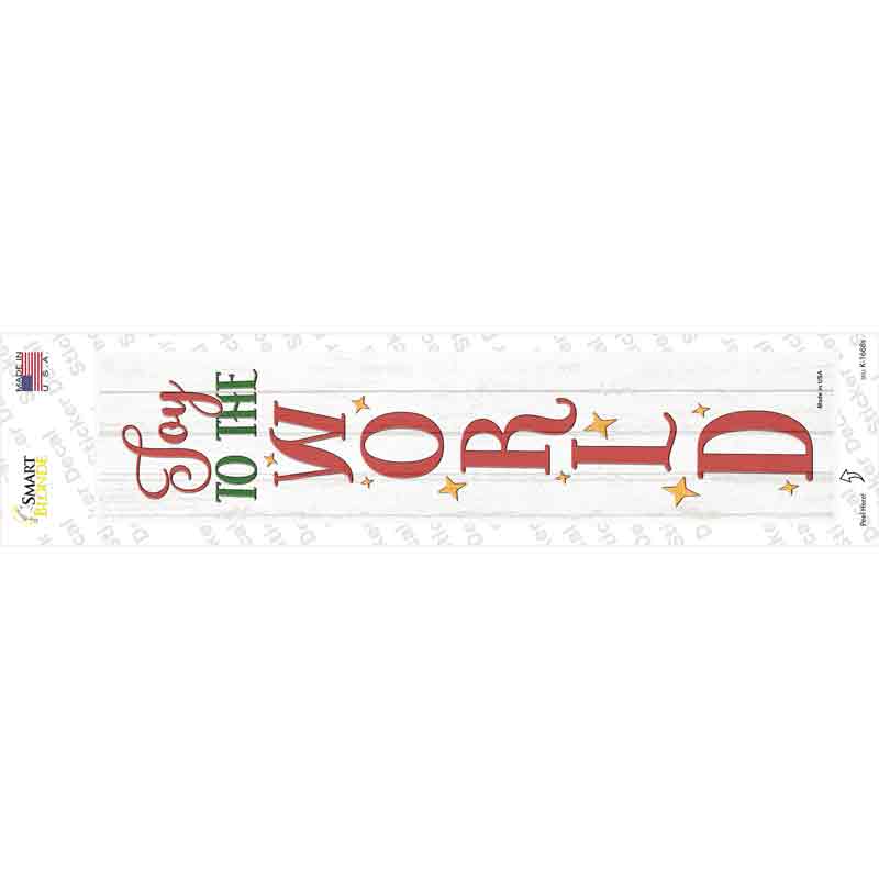 Joy To The World White Novelty Narrow Sticker Decal