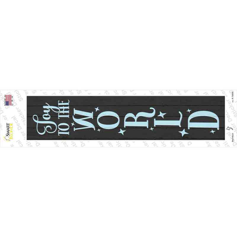 Joy To The World Black Novelty Narrow Sticker Decal
