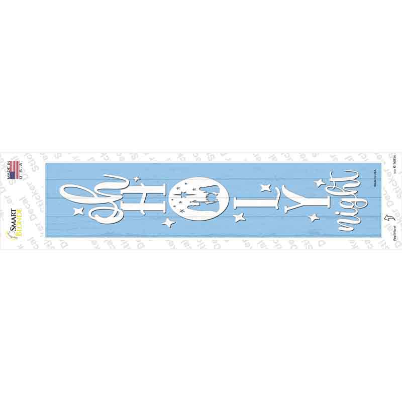 Oh Holy Night Blue Novelty Narrow Sticker Decal