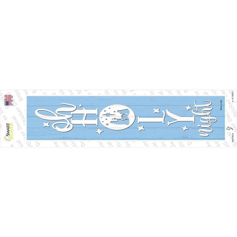 Oh Holy Night Blue Novelty Narrow Sticker Decal Small