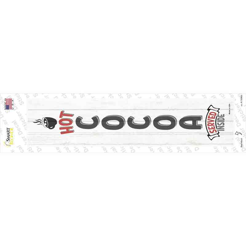 Hot Cocoa White Novelty Narrow Sticker Decal