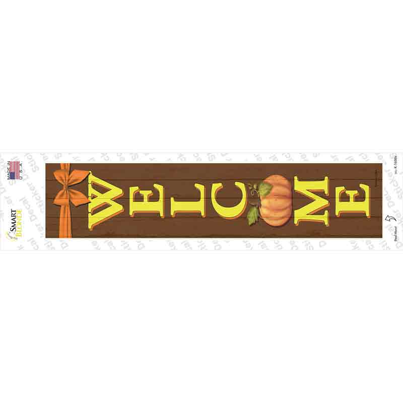 Welcome Pumpkin Novelty Narrow Sticker Decal