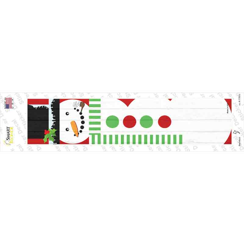 Snowman Novelty Narrow Sticker Decal