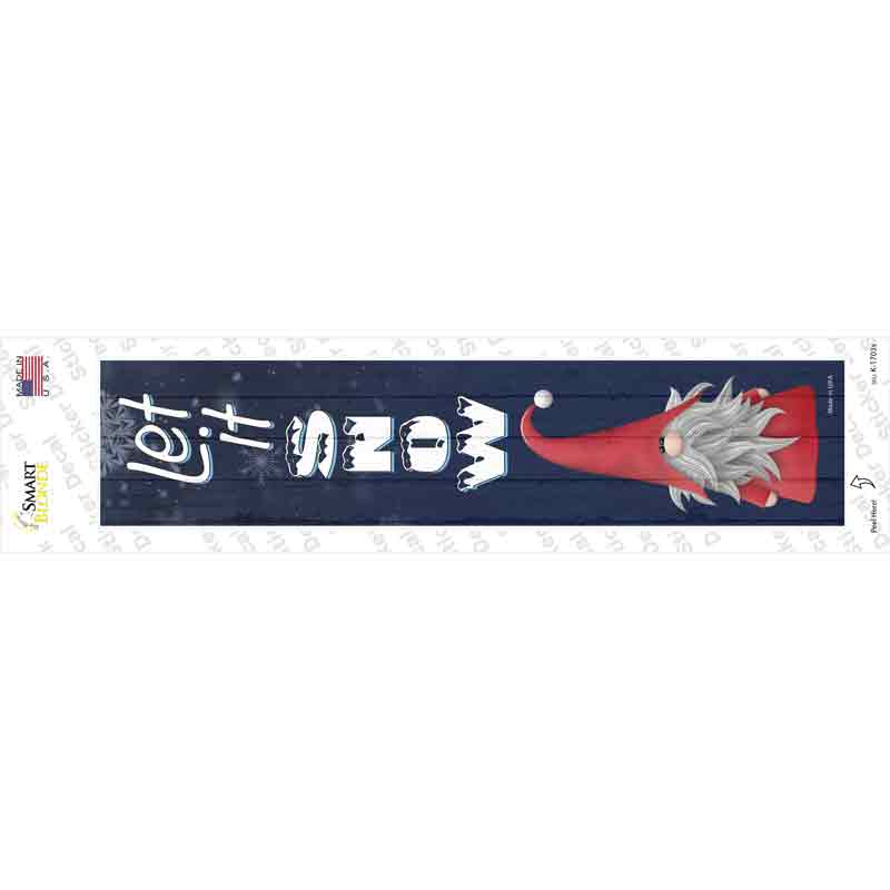 Let It Snow Gnome Novelty Narrow Sticker Decal