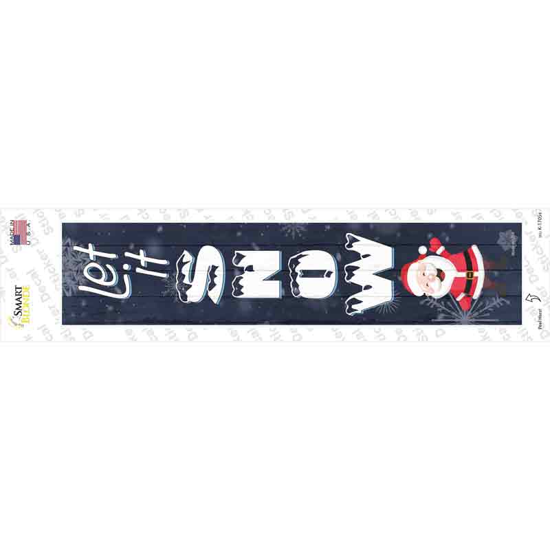 Let It Snow Santa Novelty Narrow Sticker Decal