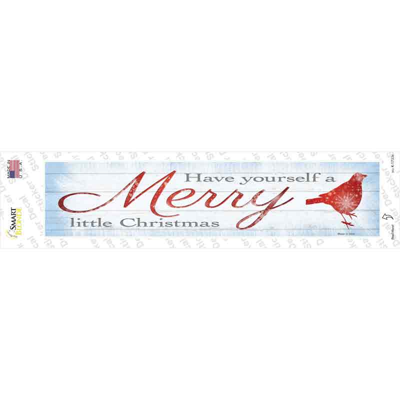 Merry Little Christmas Novelty Narrow Sticker Decal Small