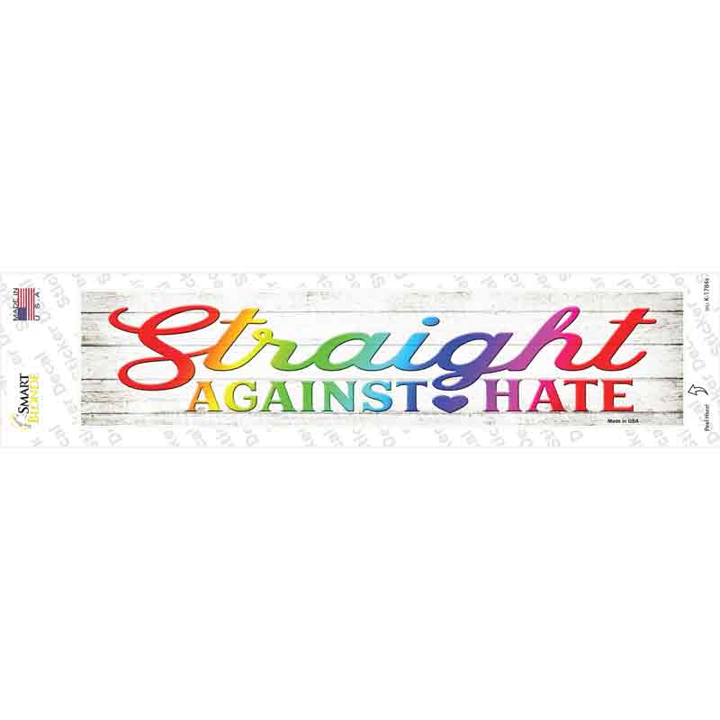 Straight Against Hate Novelty Narrow Sticker Decal Small