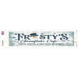 Frostys Snowflake Cafe Novelty Narrow Sticker Decal Small